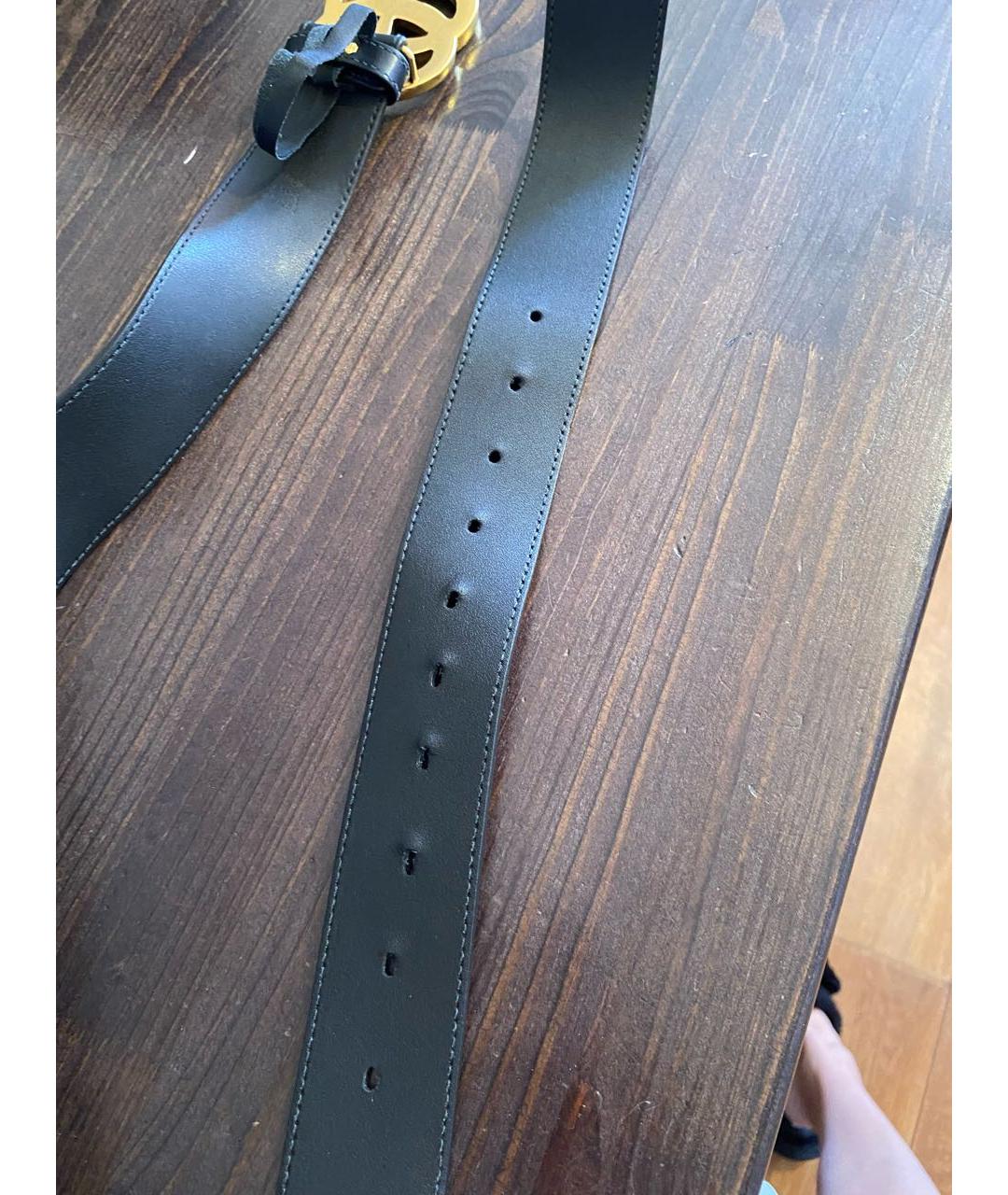 GUCCI Черный кожаный ремень, фото 7