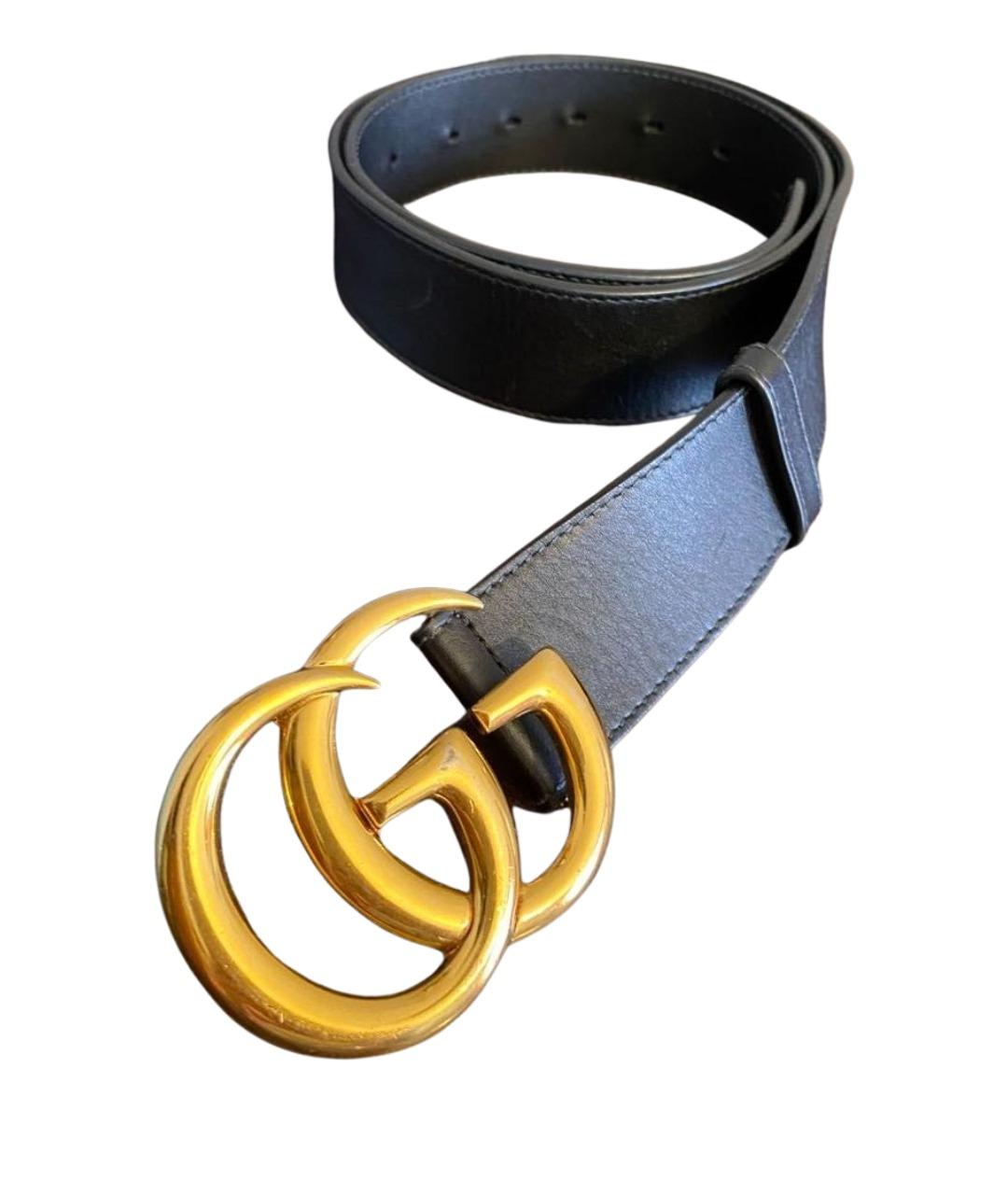 GUCCI Черный кожаный ремень, фото 1