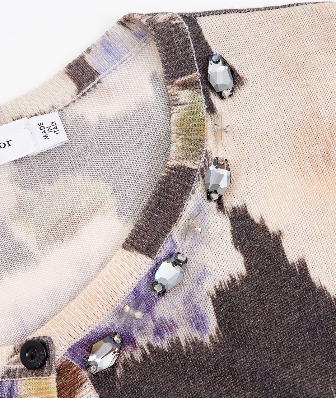 CHRISTIAN DIOR Бежевый шерстяной кардиган, фото 4