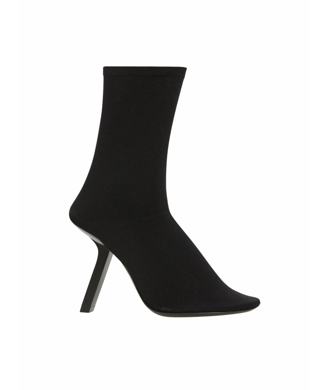 BALENCIAGA Черные текстильные ботильоны, фото 1