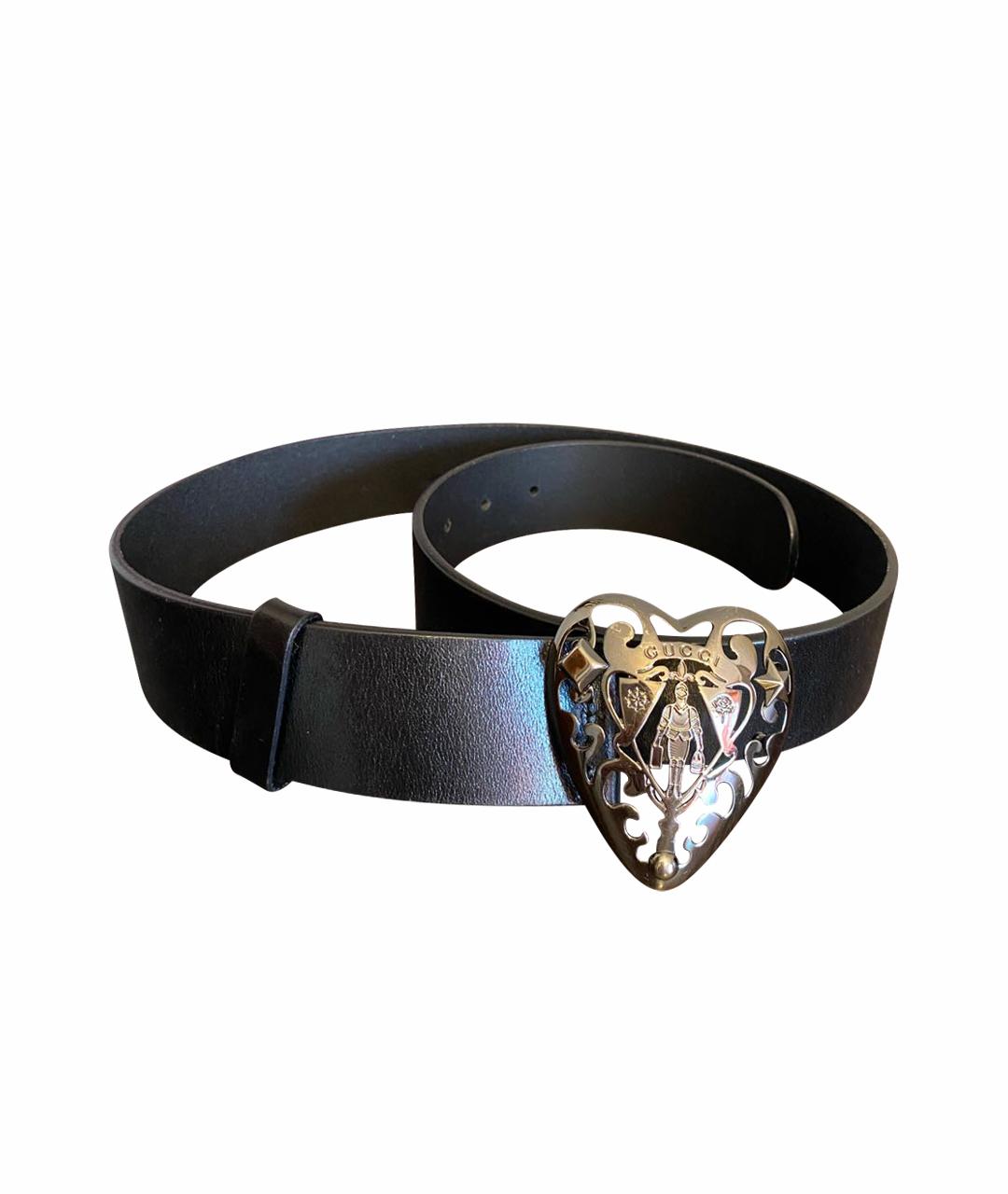 GUCCI Черный кожаный ремень, фото 1