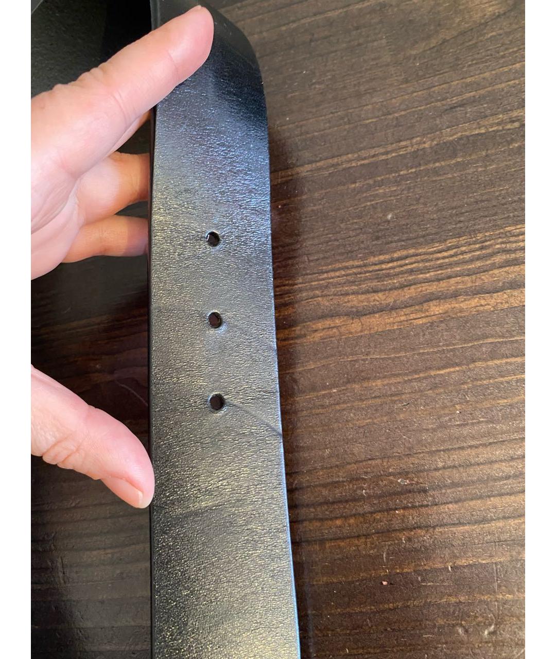 GUCCI Черный кожаный ремень, фото 4