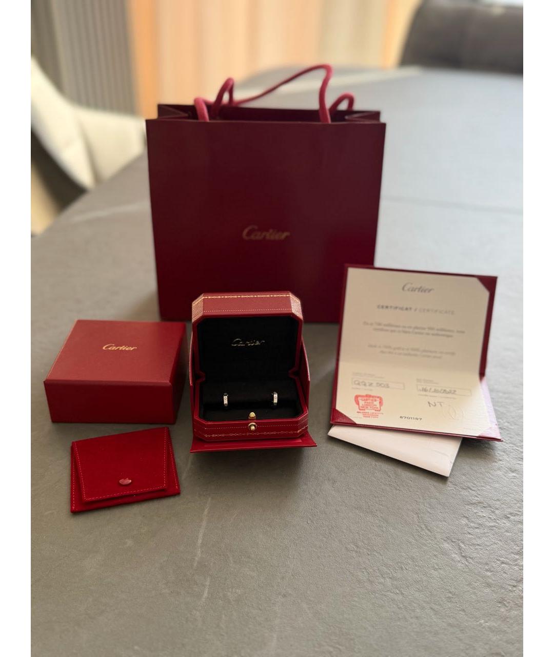 CARTIER Серебряные серьги из белого золота, фото 4