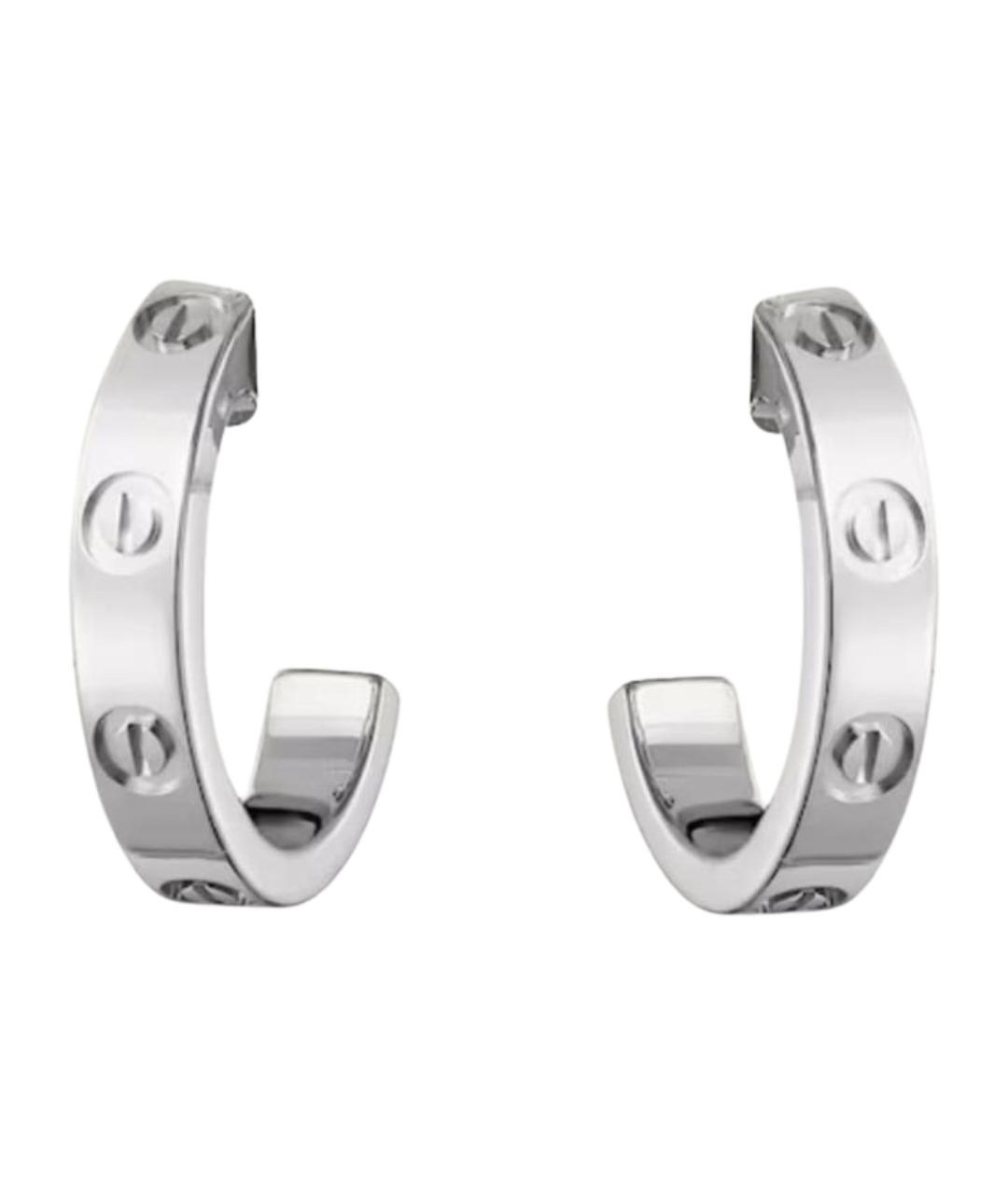 CARTIER Серебряные серьги из белого золота, фото 1