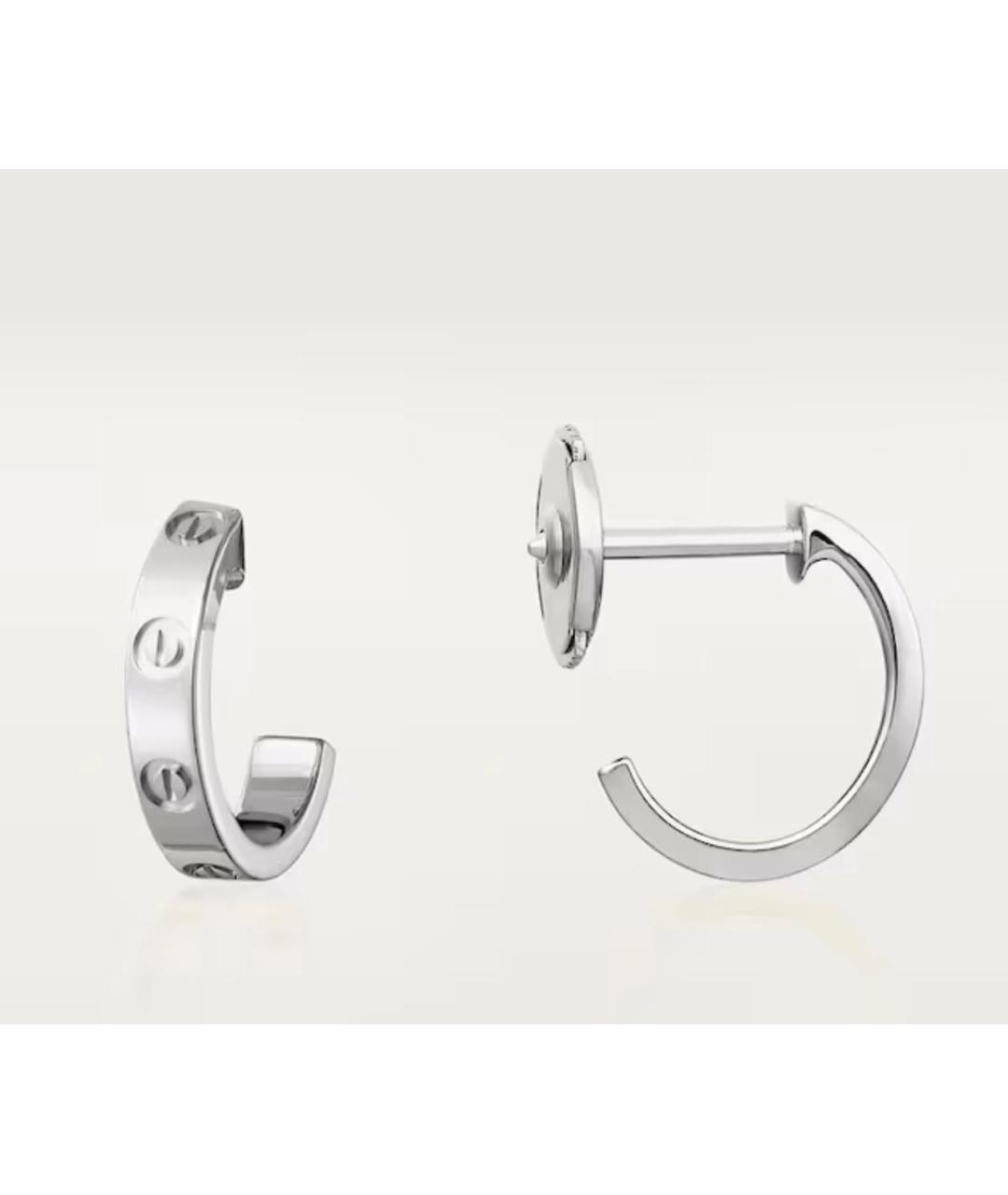 CARTIER Серебряные серьги из белого золота, фото 2