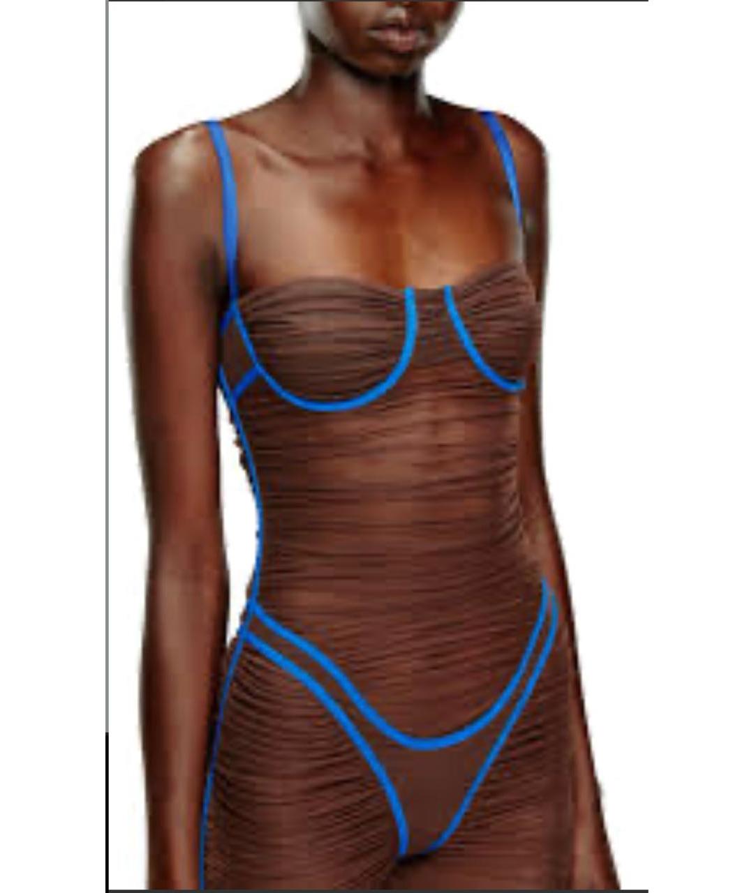 DIESEL Коричневое полиэстеровое коктейльное платье, фото 5