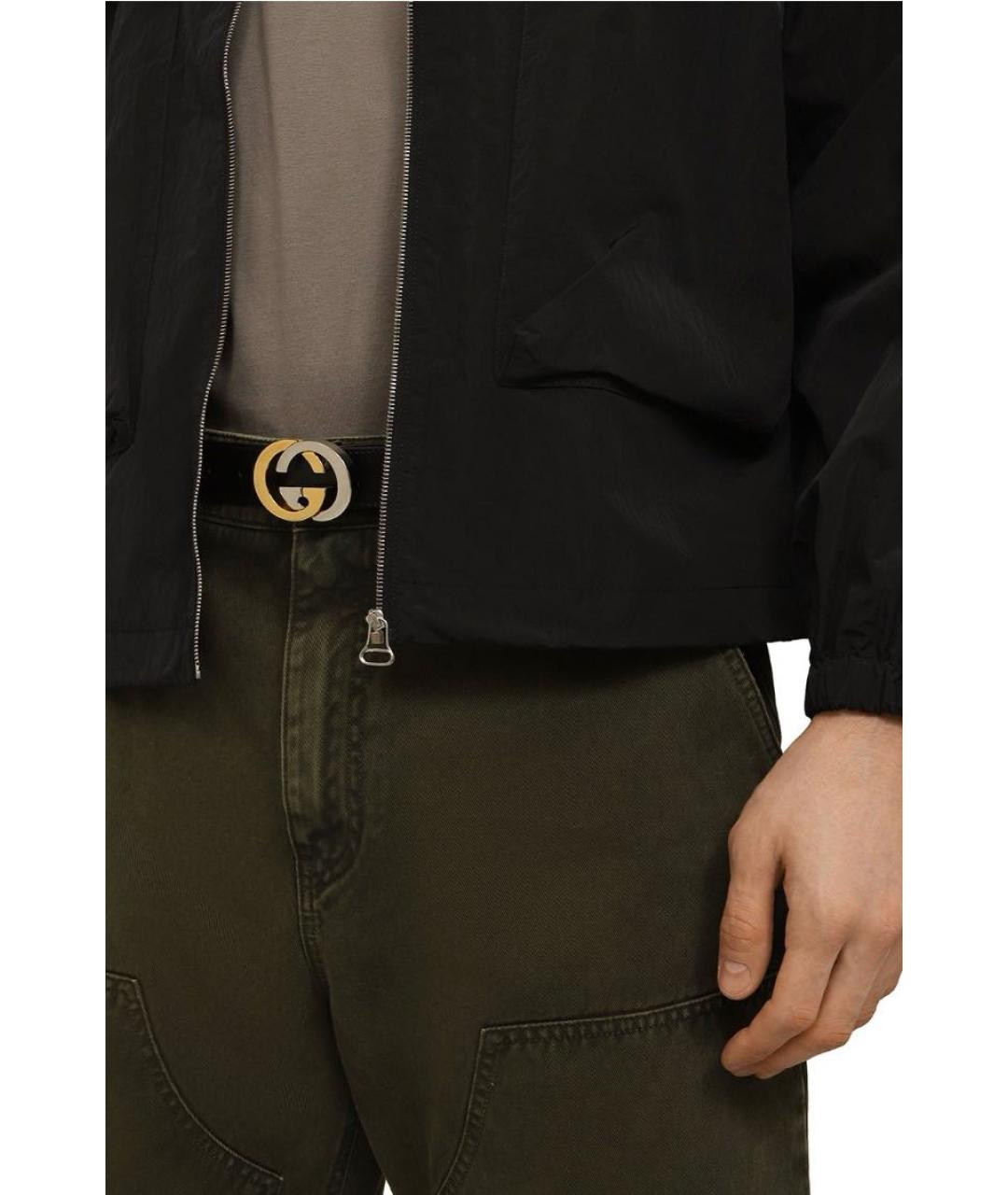 GUCCI Черный кожаный ремень, фото 6