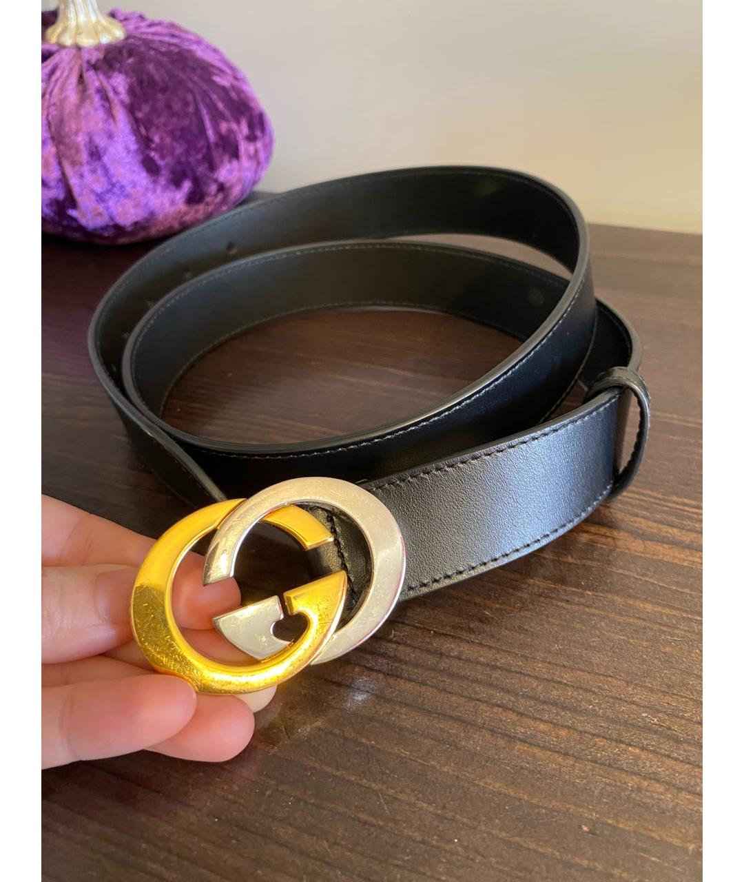 GUCCI Черный кожаный ремень, фото 8