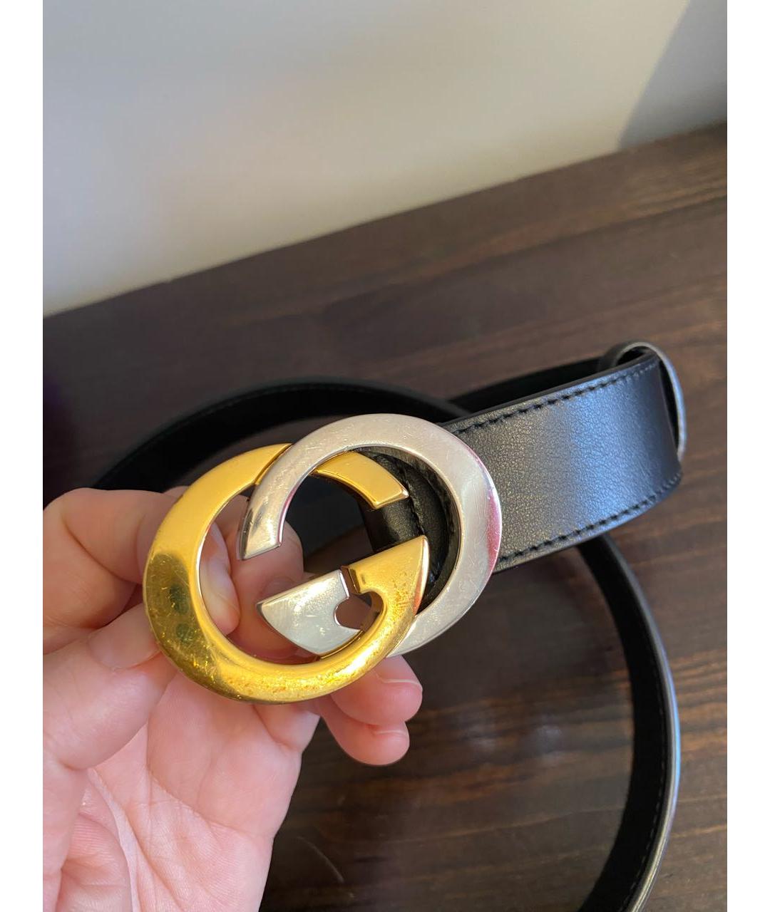 GUCCI Черный кожаный ремень, фото 7