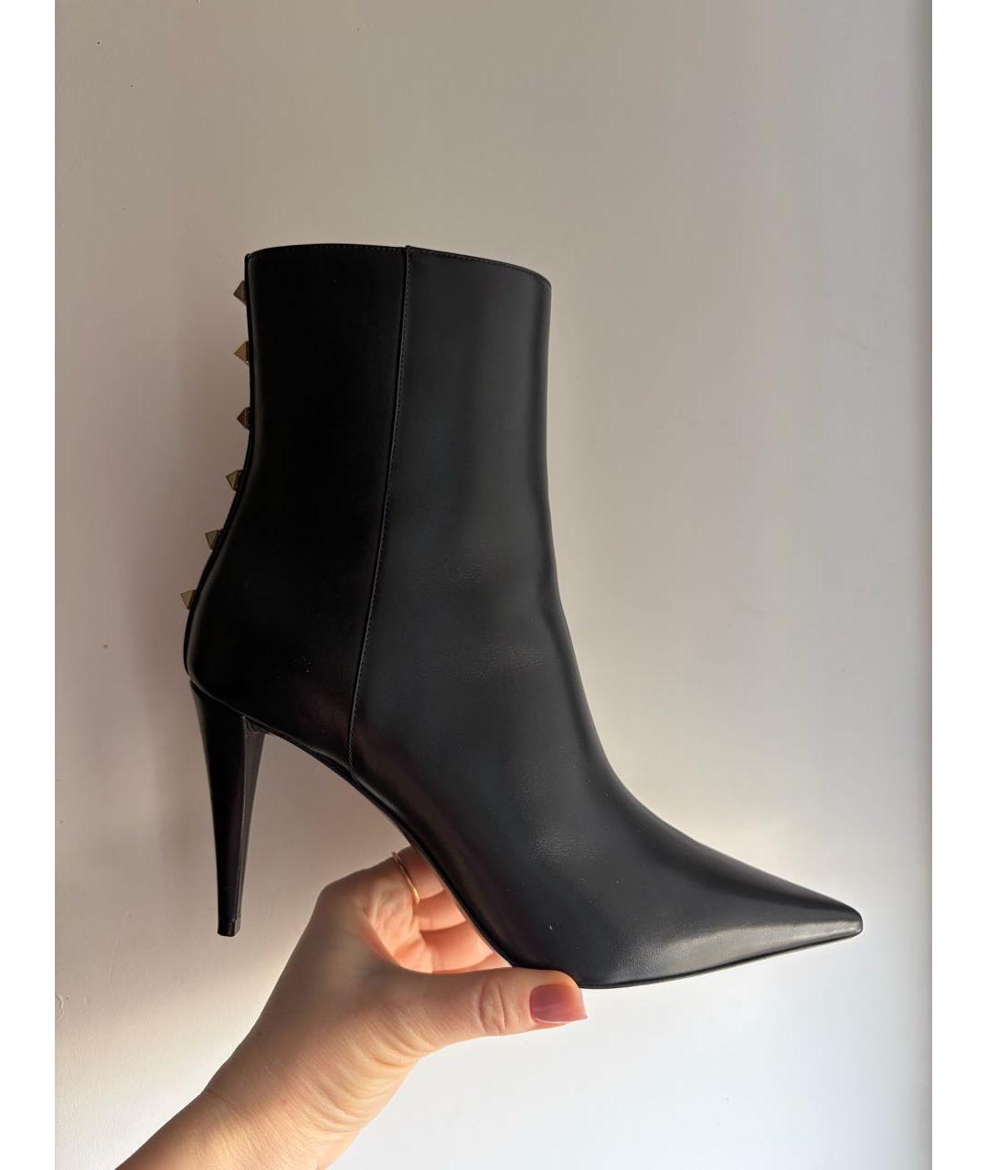 VALENTINO Черные кожаные ботильоны, фото 7