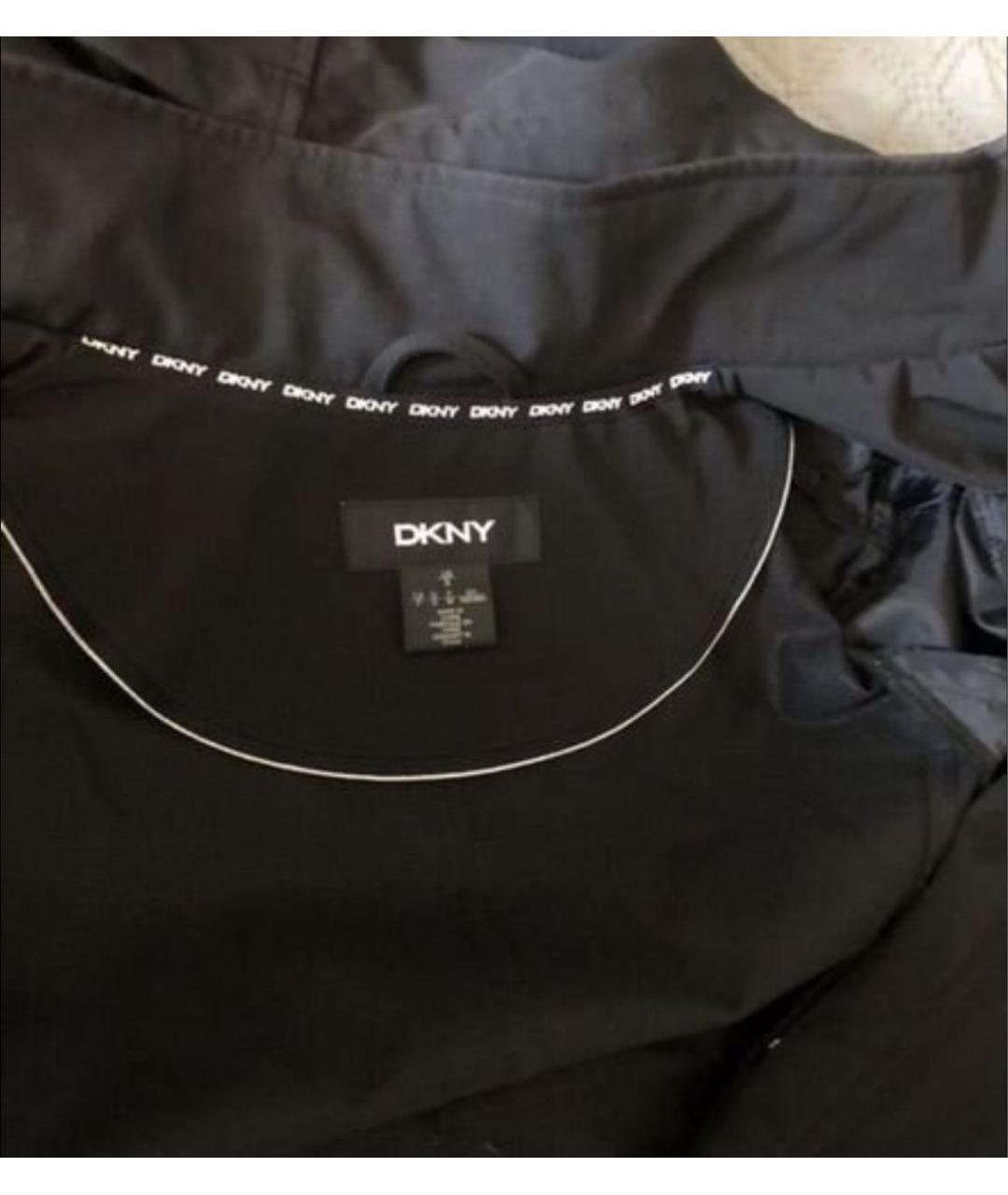DKNY Черный полиэстеровый тренч/плащ, фото 6