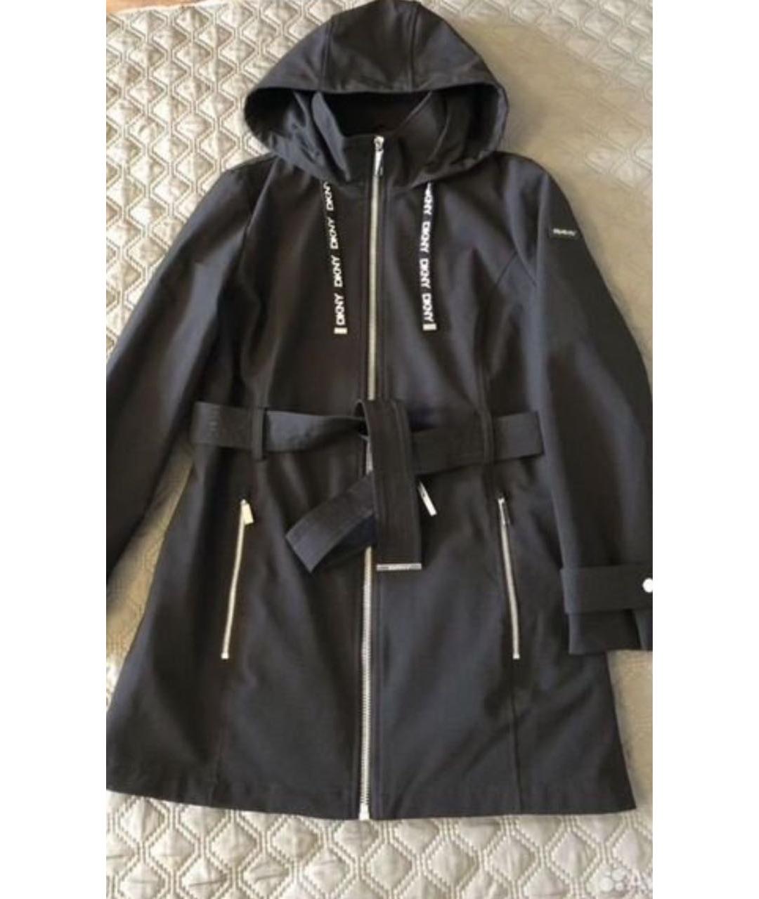 DKNY Черный полиэстеровый тренч/плащ, фото 7