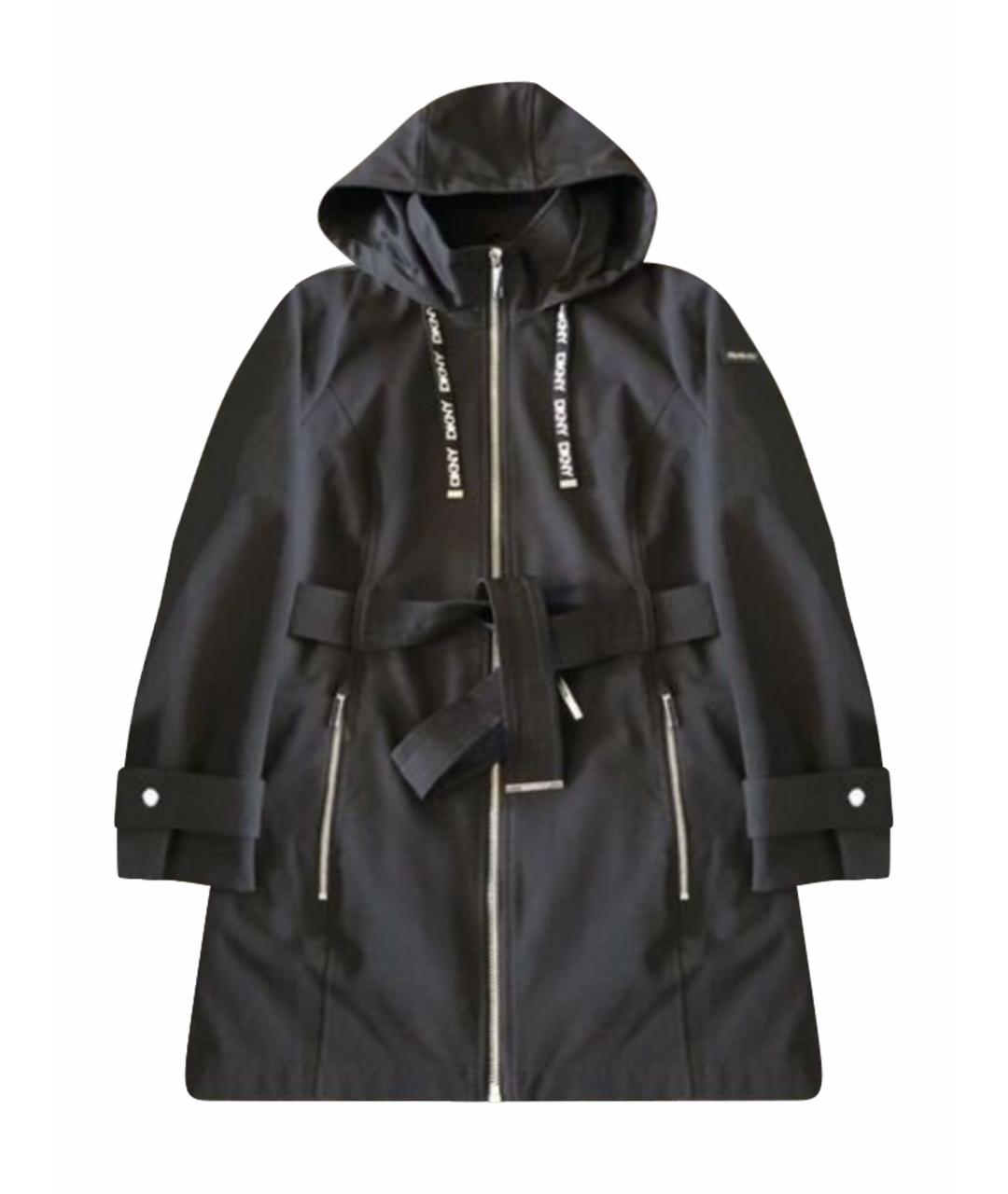 DKNY Черный полиэстеровый тренч/плащ, фото 1