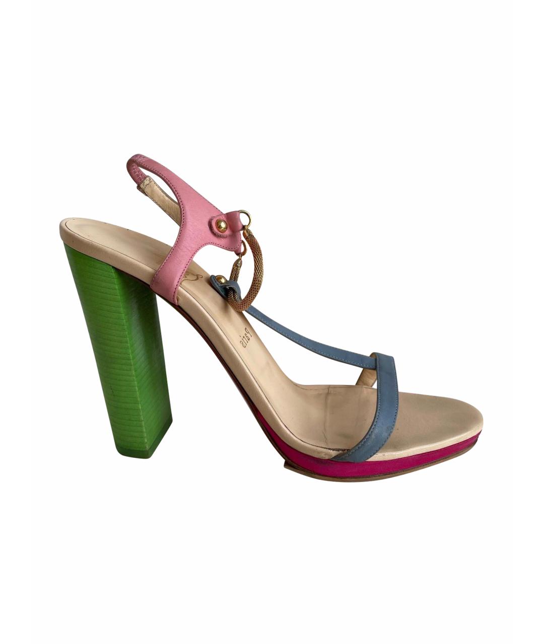 CHRISTIAN LOUBOUTIN Мульти кожаные босоножки, фото 1