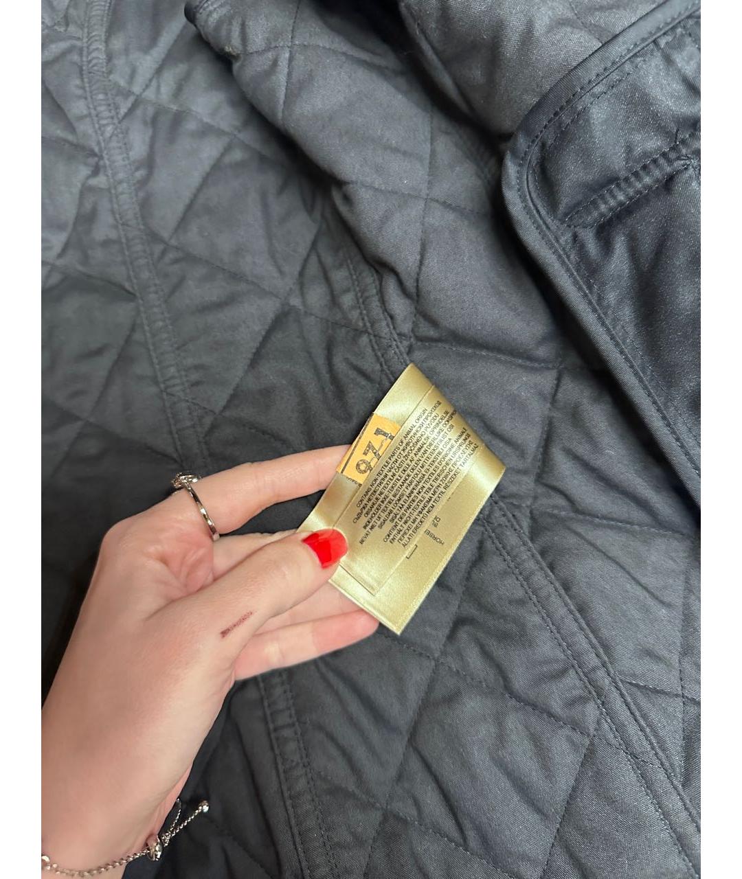 BURBERRY Темно-синяя полиэстеровая куртка, фото 6