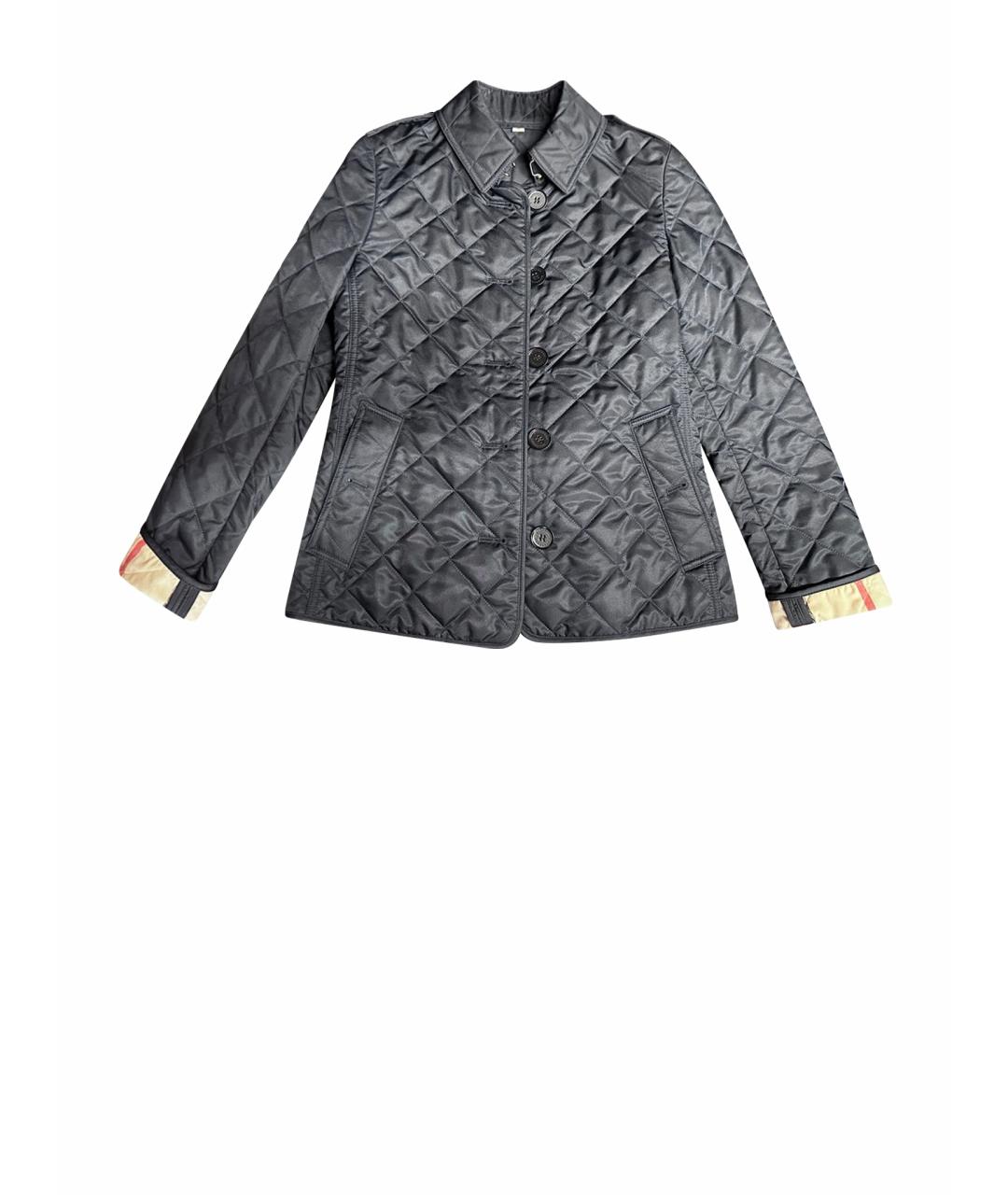 BURBERRY Темно-синяя полиэстеровая куртка, фото 1