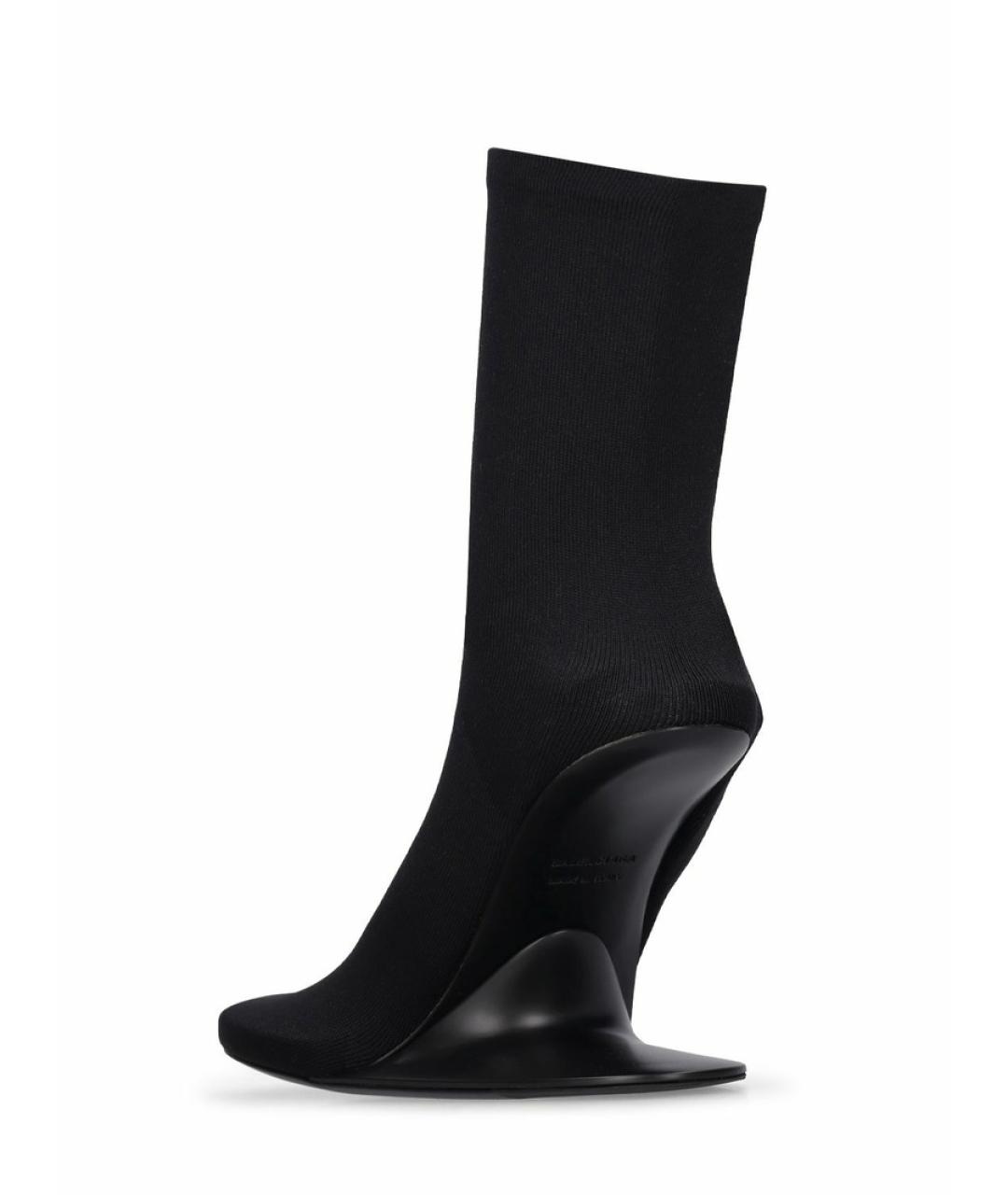 BALENCIAGA Черные текстильные ботильоны, фото 3