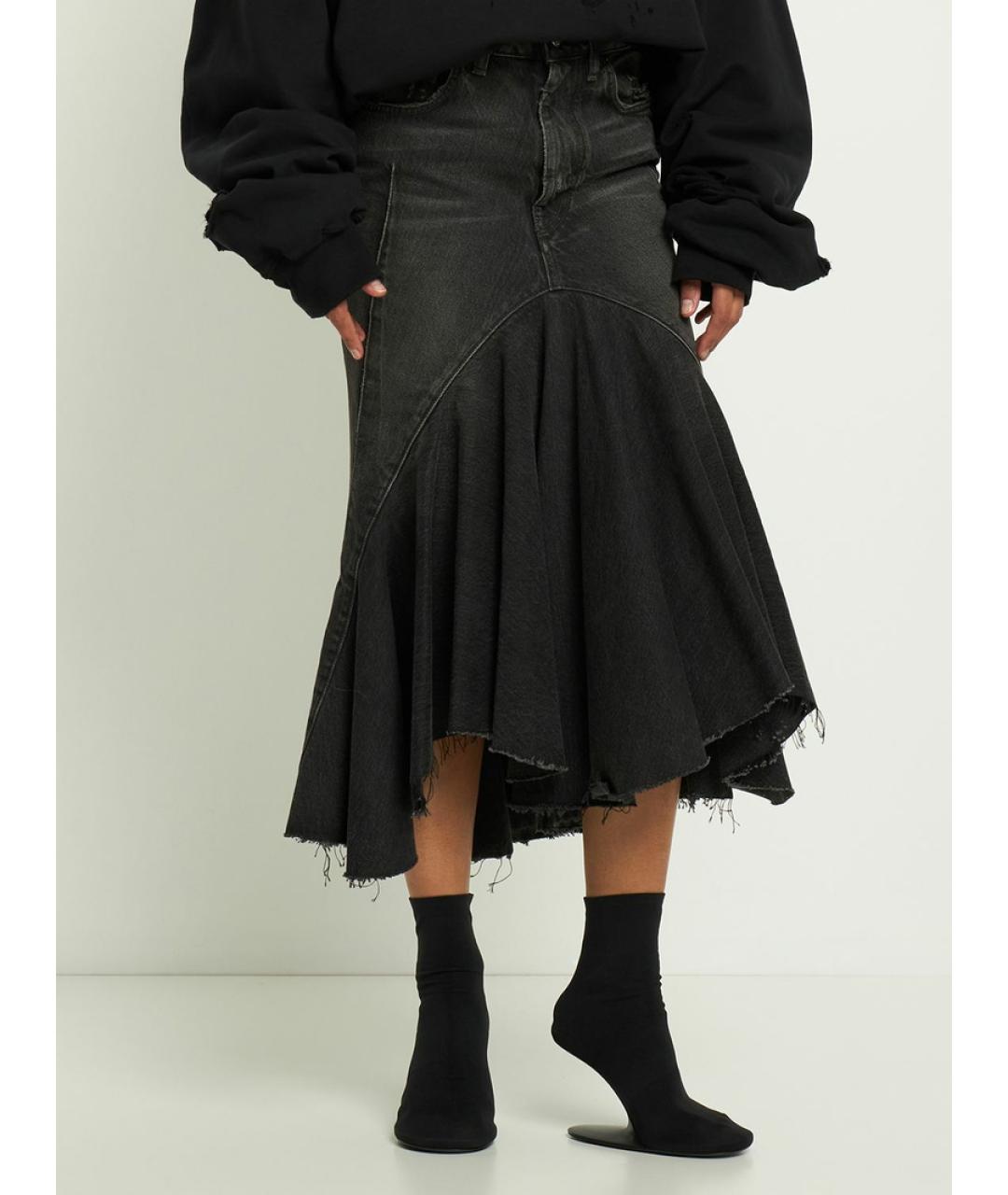 BALENCIAGA Черные текстильные ботильоны, фото 4