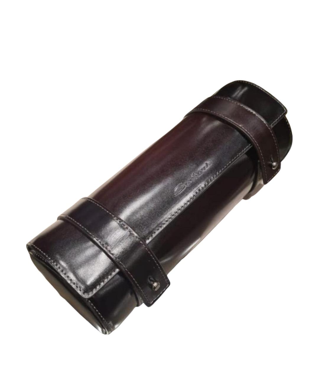 SANTONI Коричневая кожаная барсетка, фото 1