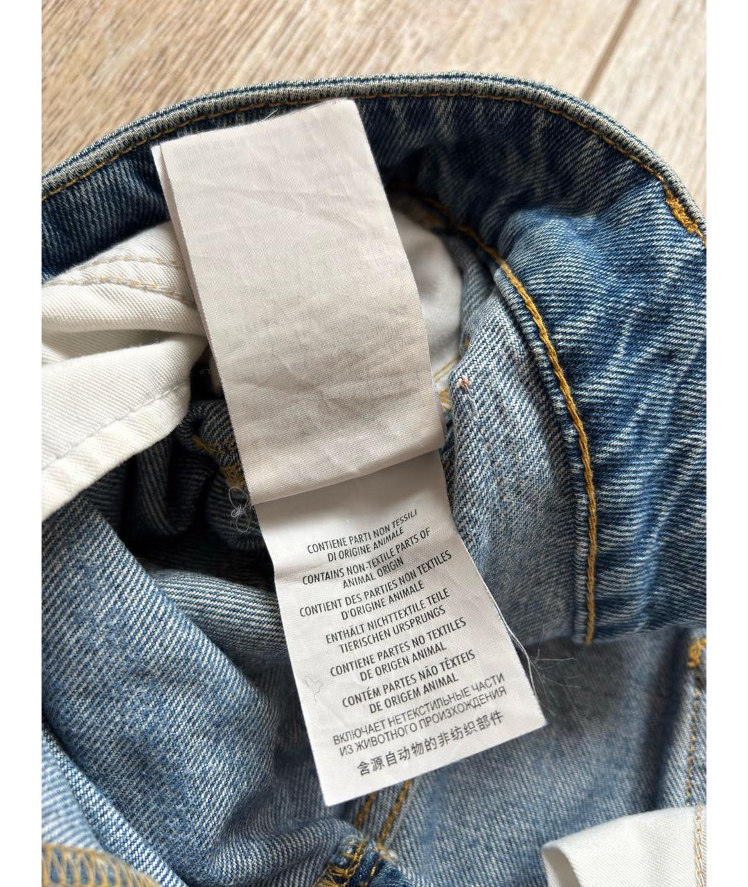 GUCCI Голубые хлопковые джинсы клеш, фото 7