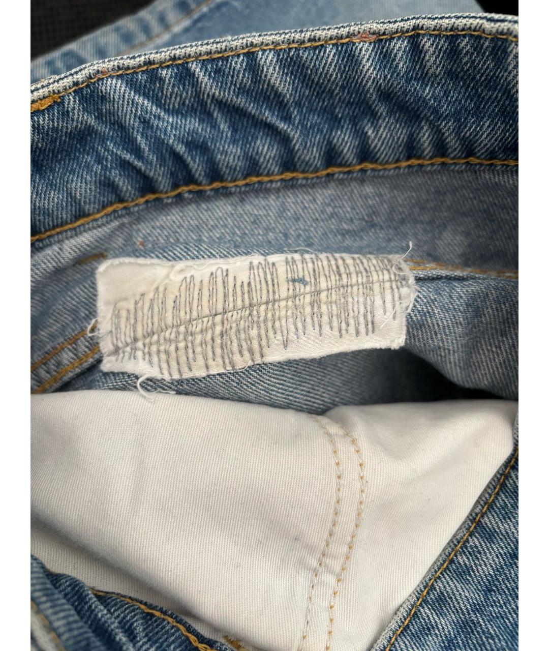 GUCCI Голубые хлопковые джинсы клеш, фото 8