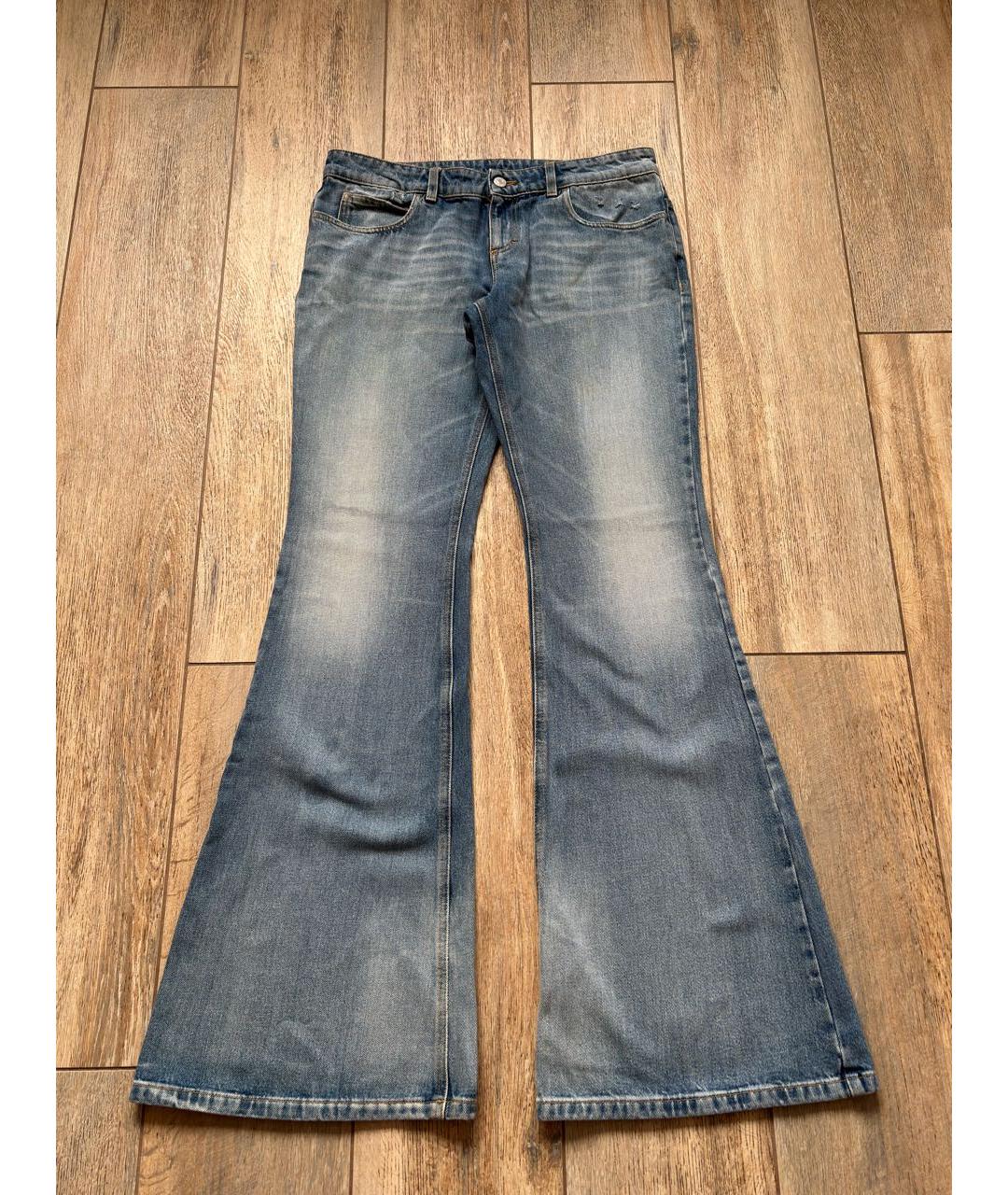 GUCCI Голубые хлопковые джинсы клеш, фото 9