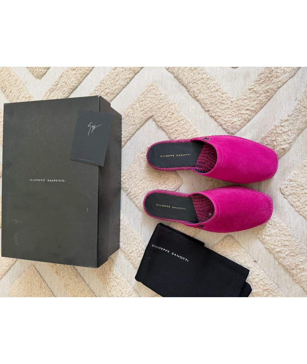 GIUSEPPE ZANOTTI DESIGN Розовые замшевые эспадрильи, фото 4