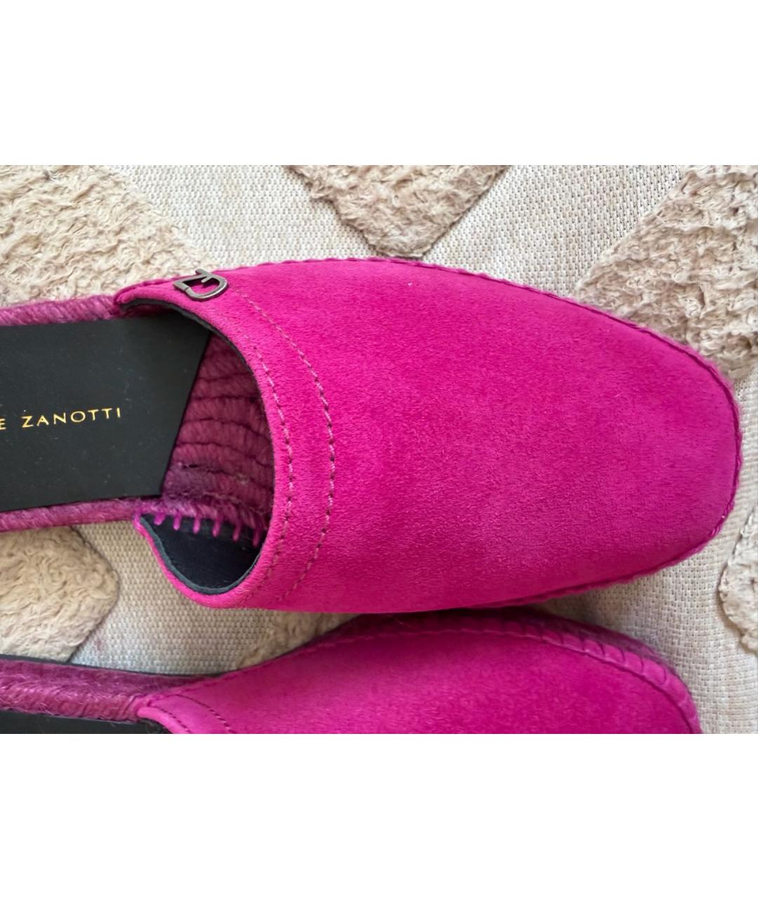 GIUSEPPE ZANOTTI DESIGN Розовые замшевые эспадрильи, фото 3