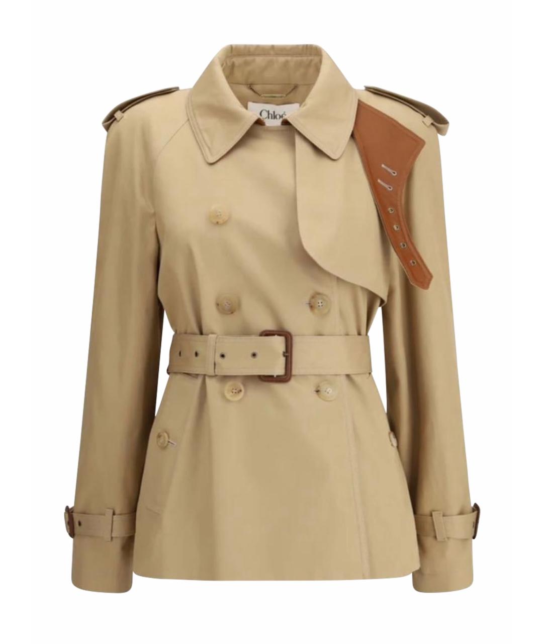 CHLOE Бежевый хлопковый тренч/плащ, фото 1