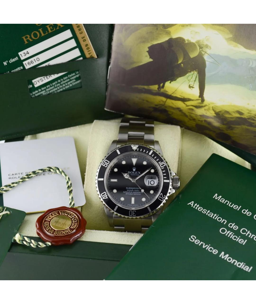 ROLEX Черные часы, фото 4