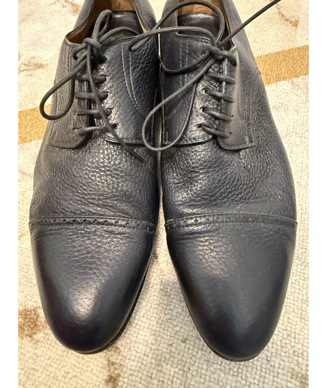 BARRETT Темно-синие кожаные туфли, фото 6