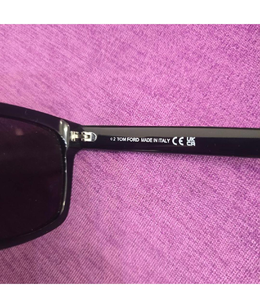 TOM FORD Черные пластиковые солнцезащитные очки, фото 6