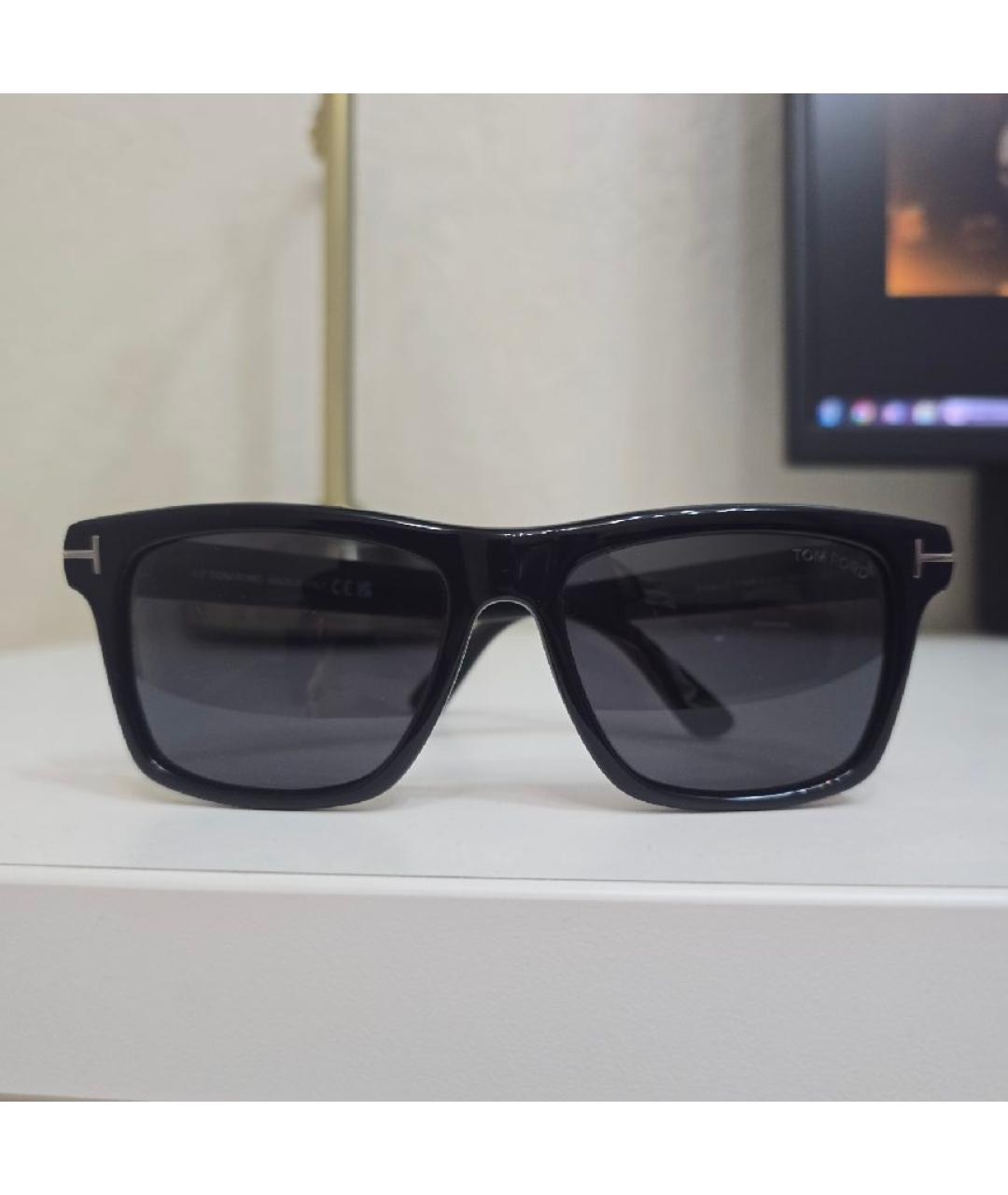 TOM FORD Черные пластиковые солнцезащитные очки, фото 9