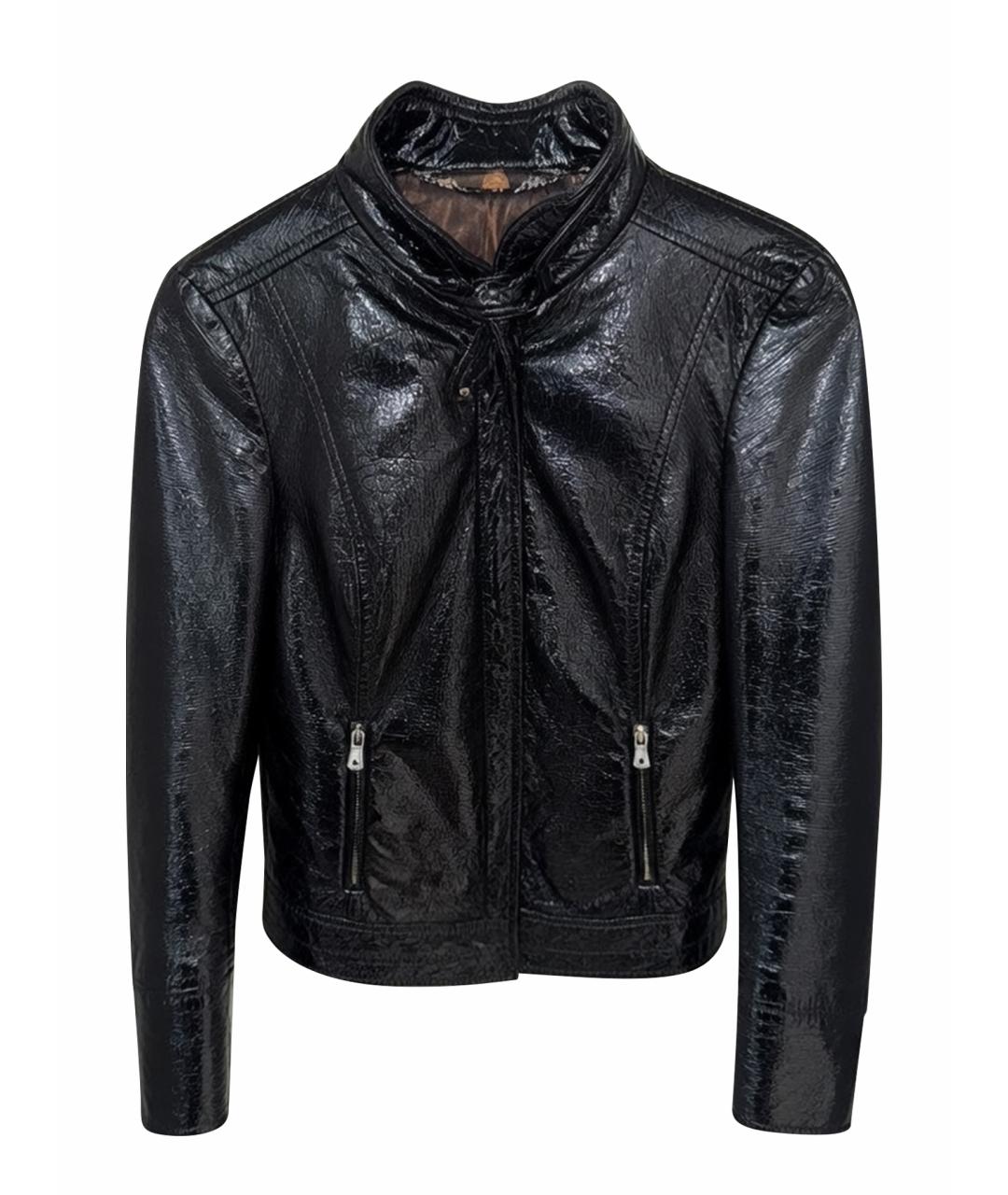 DOLCE&GABBANA Черная кожаная куртка, фото 1