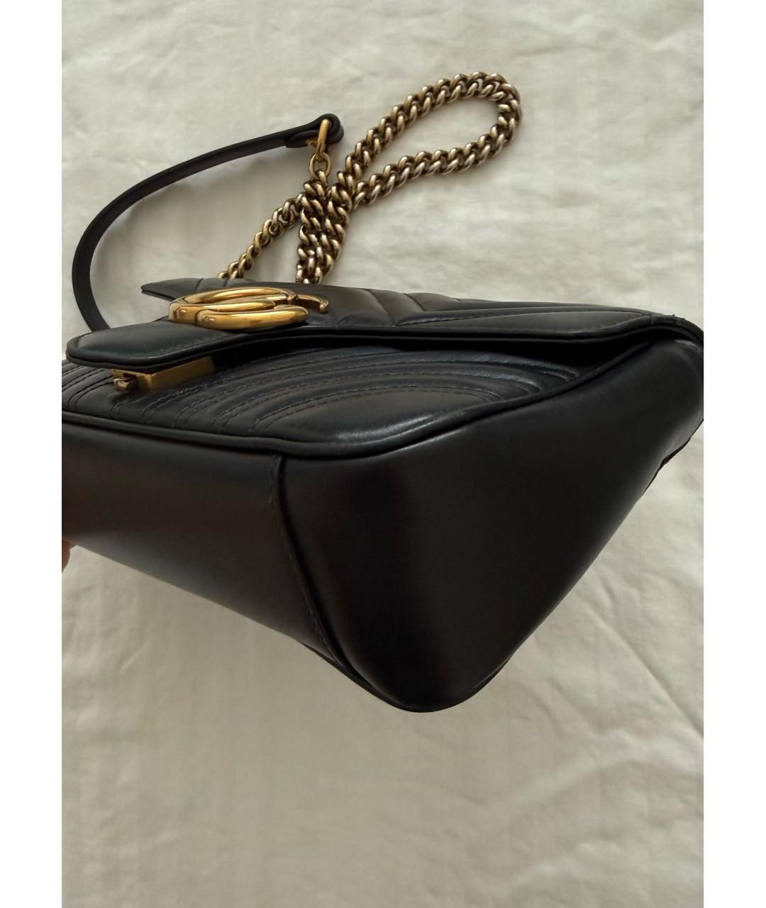 GUCCI Черная кожаная сумка через плечо, фото 2