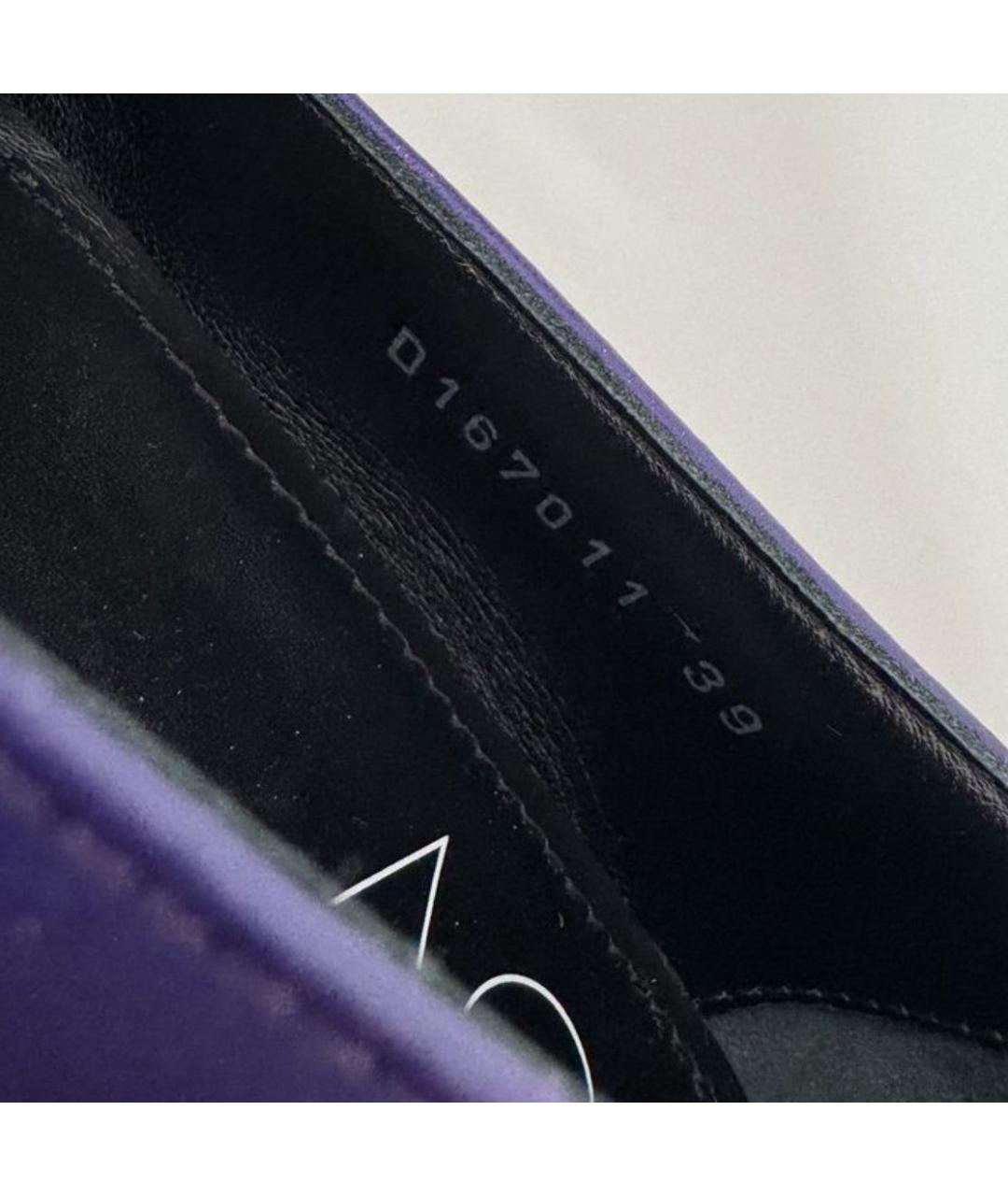 AGL Фиолетовые кожаные туфли, фото 7