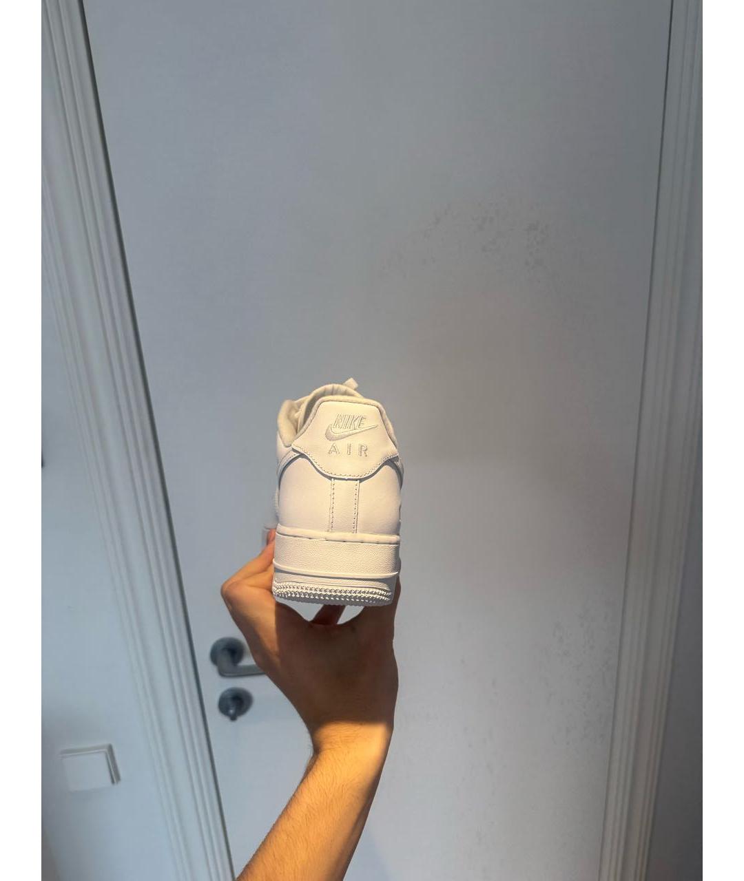 SUPREME Белые низкие кроссовки / кеды из искусственной кожи, фото 4