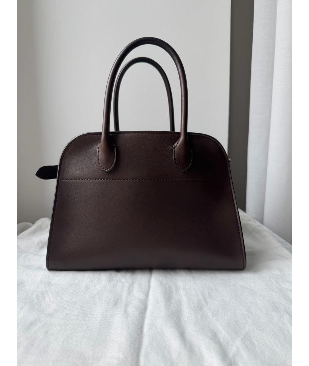THE ROW Коричневая кожаная сумка с короткими ручками, фото 2