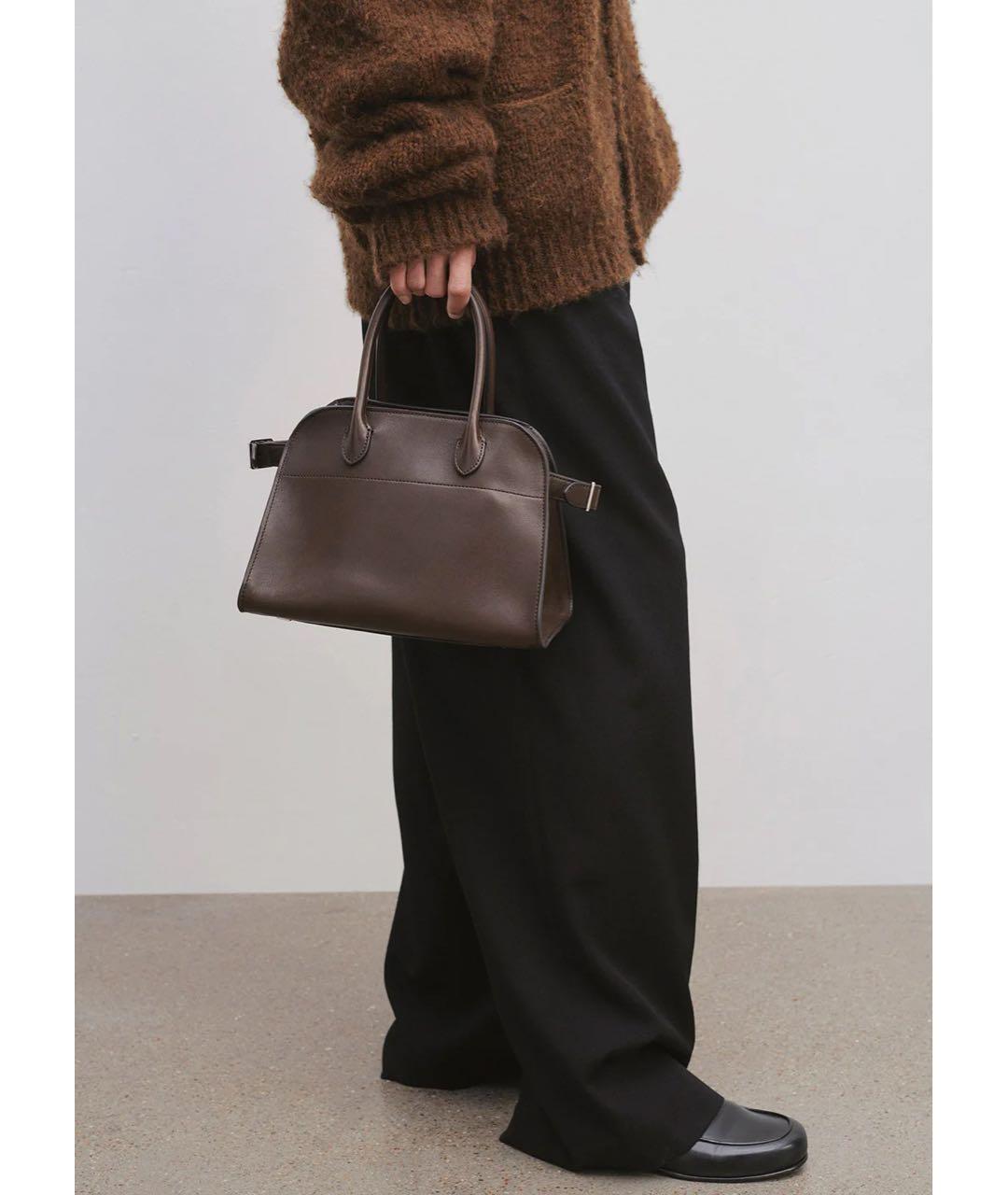 THE ROW Коричневая кожаная сумка с короткими ручками, фото 7