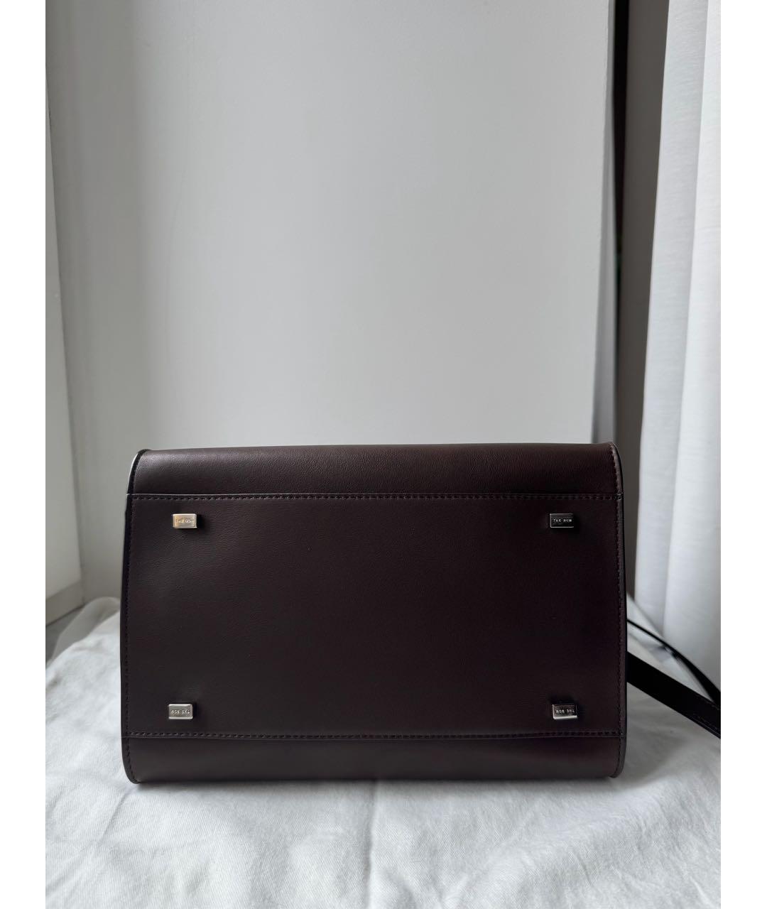 THE ROW Коричневая кожаная сумка с короткими ручками, фото 3