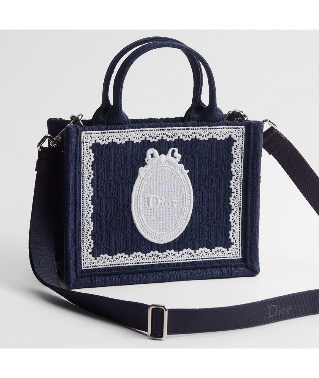 CHRISTIAN DIOR Синяя сумка тоут, фото 2
