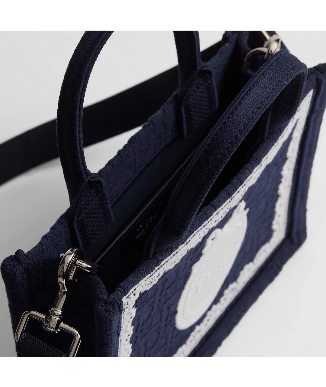 CHRISTIAN DIOR Синяя сумка тоут, фото 3