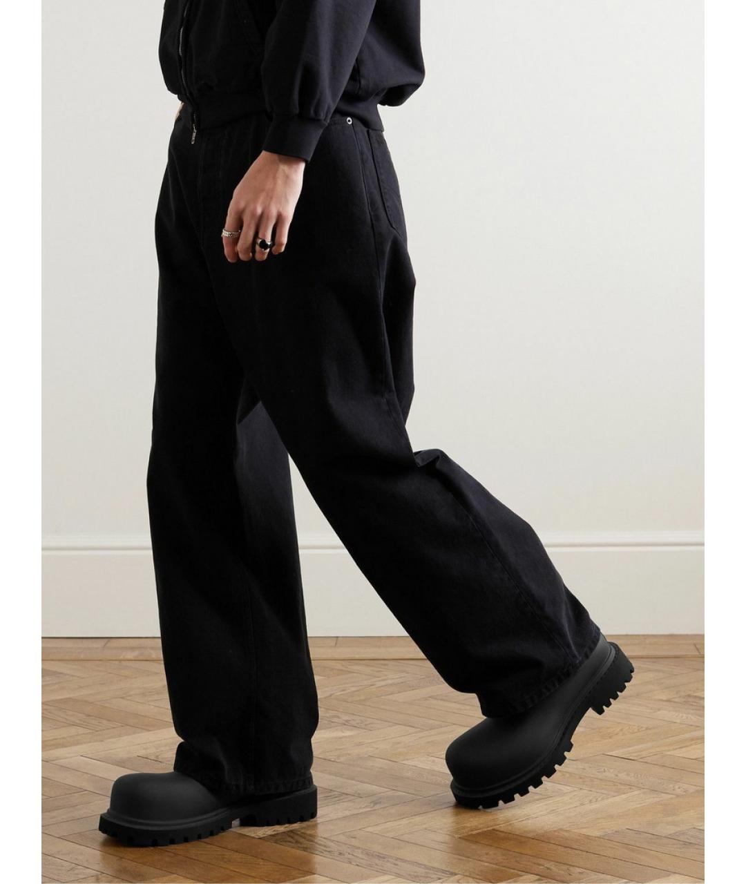 BALENCIAGA Черные резиновые ботинки, фото 2