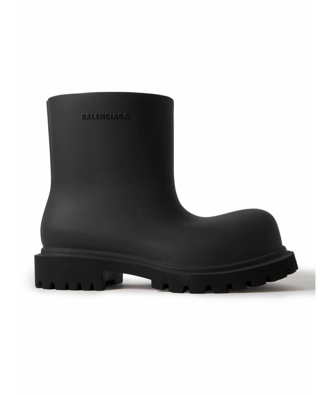 BALENCIAGA Черные резиновые ботинки, фото 6