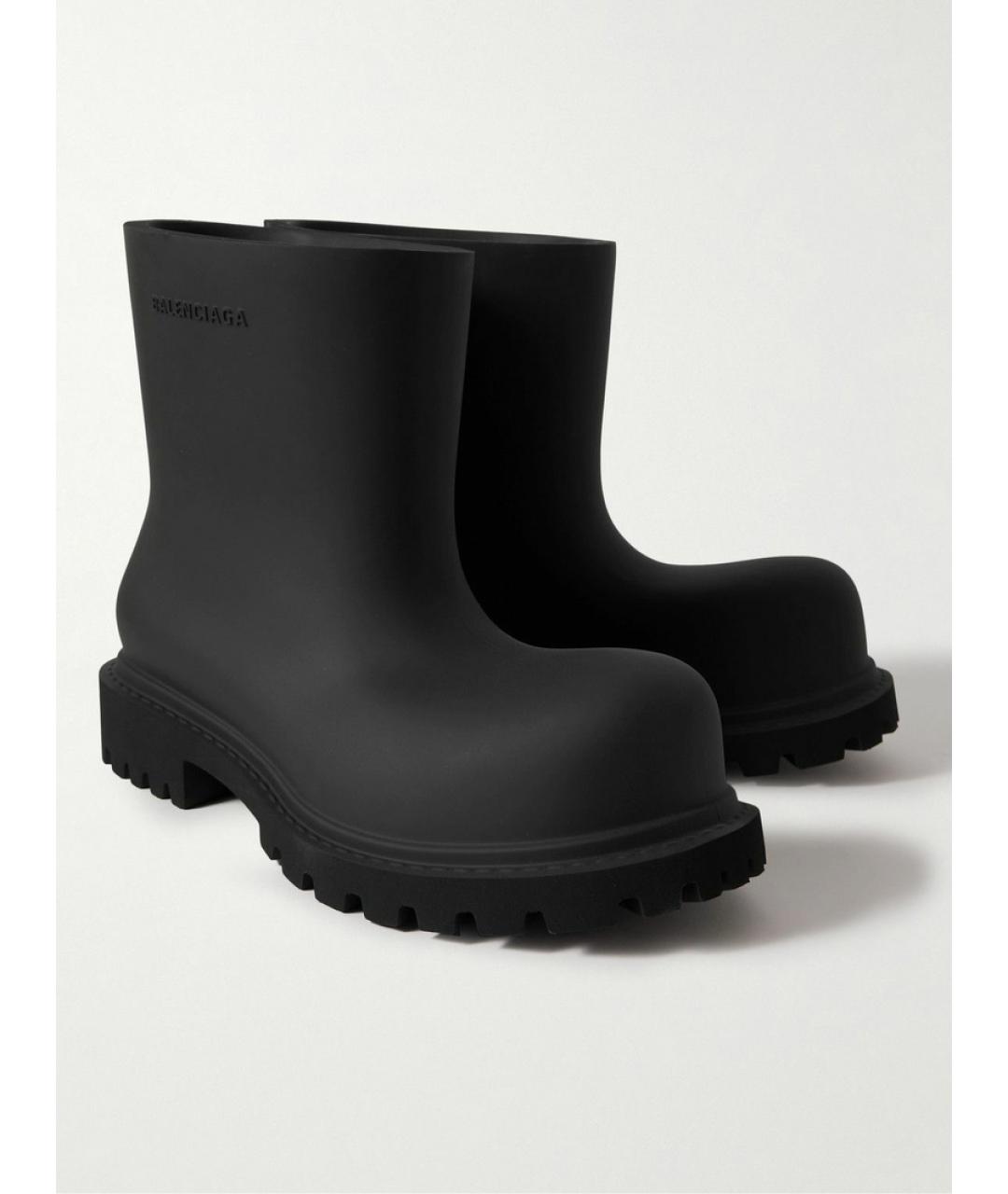 BALENCIAGA Черные резиновые ботинки, фото 3