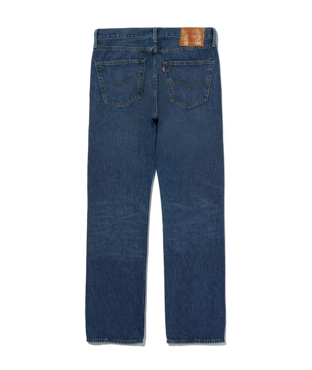 LEVI'S Синие хлопковые прямые джинсы, фото 2