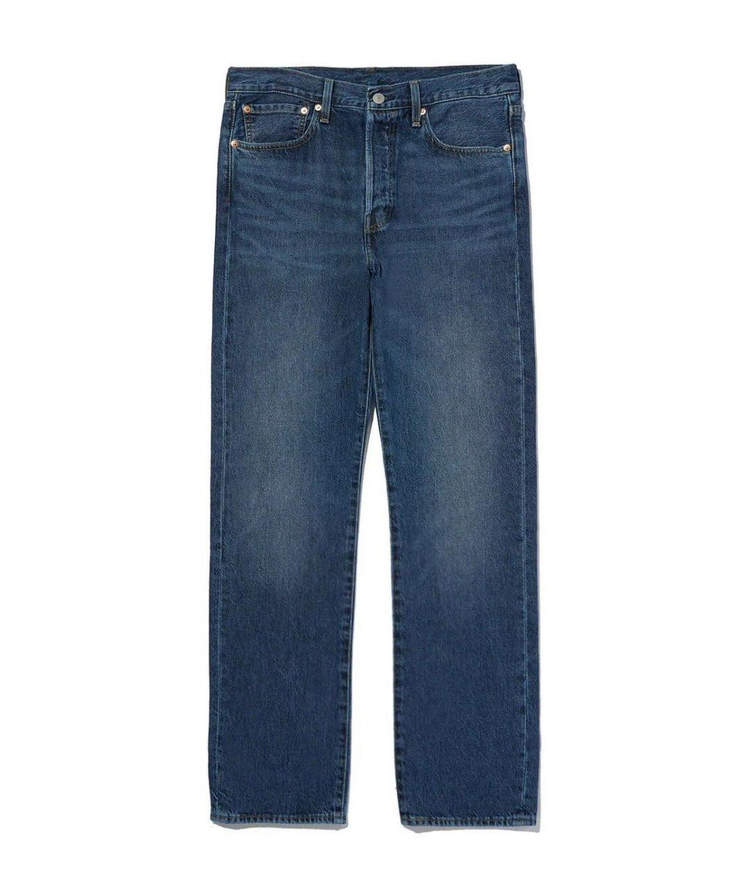 LEVI'S Синие хлопковые прямые джинсы, фото 4