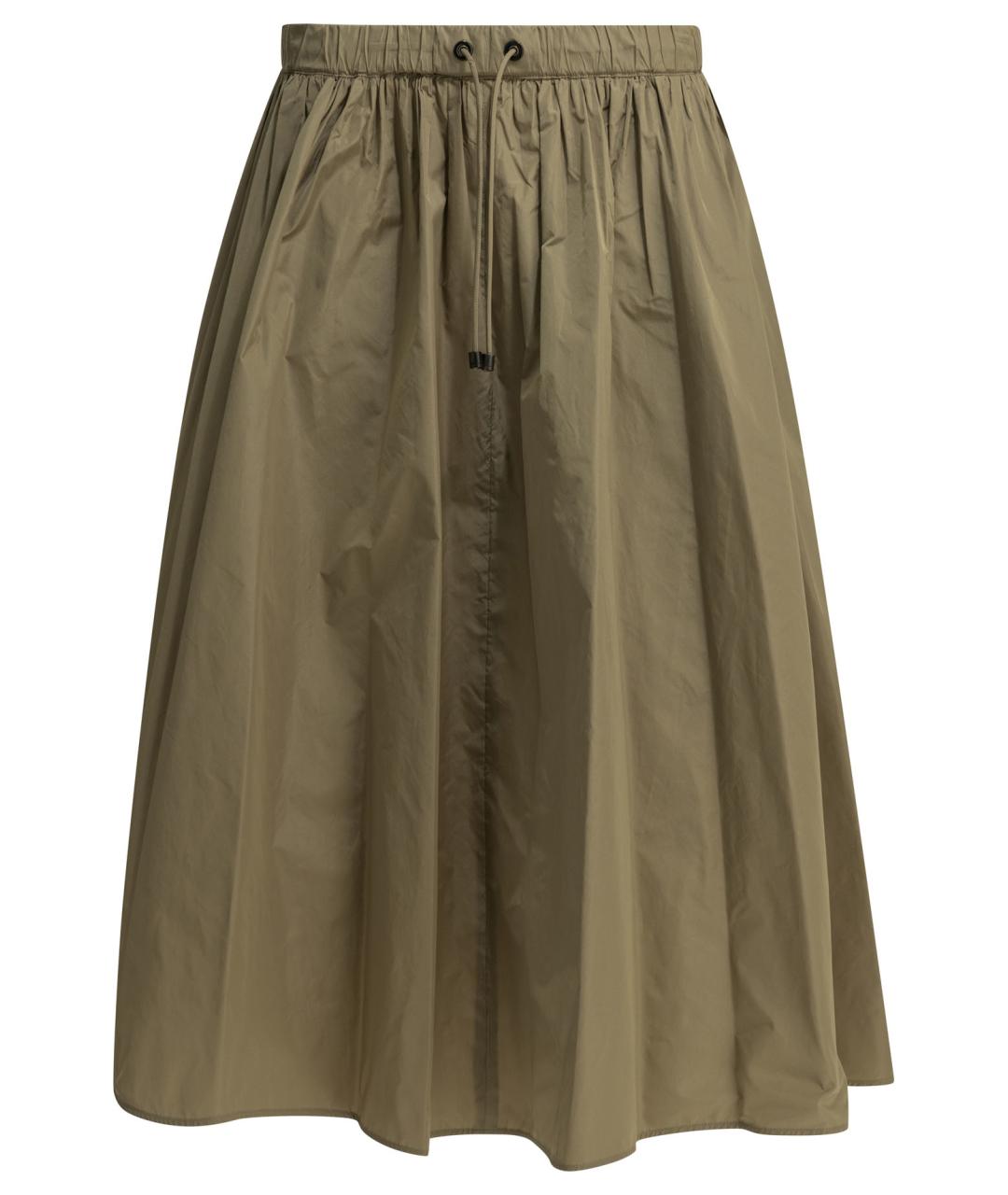 MAX MARA Бежевая полиэстеровая юбка миди, фото 1