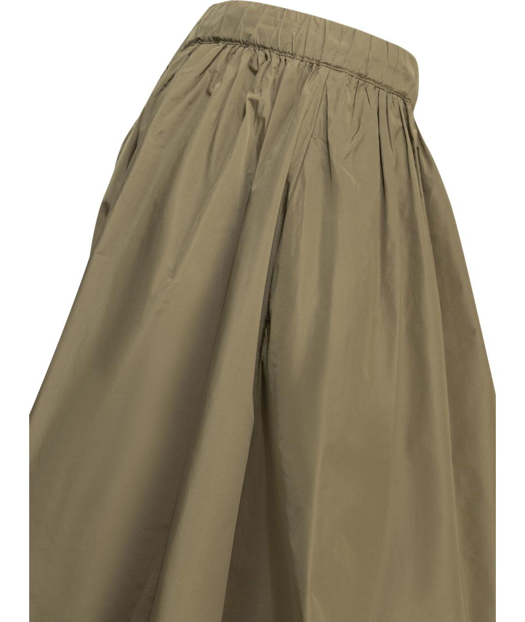 MAX MARA Бежевая полиэстеровая юбка миди, фото 4