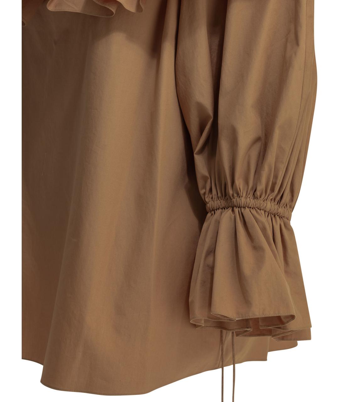 CHLOE Коричневая хлопковая блузы, фото 4